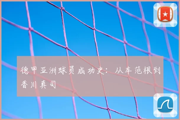 德甲亚洲球员成功史:从车范根到香川真司